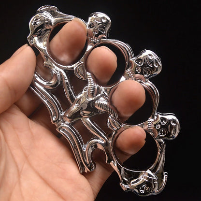 silver Goat Skull knuckle duster 4