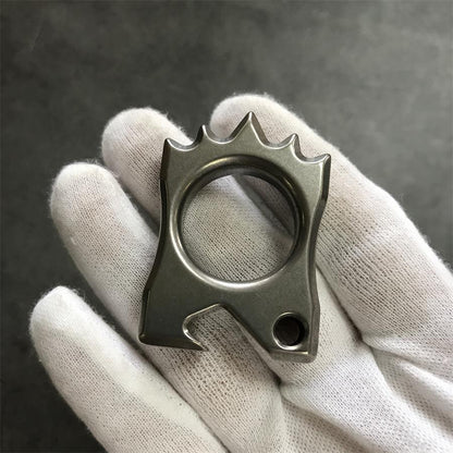 Mini Hedgehog Titanium Alloy Knuckle Duster Bottle Opener