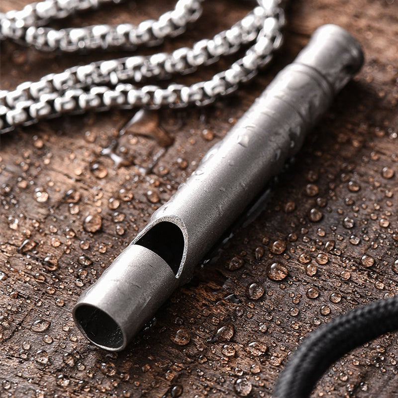 Life Saving Whistle Titanium Single Tube High Decibel