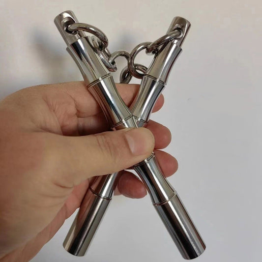 Mini Solid Nunchucks Outdoor Training Self Defense EDC Tool