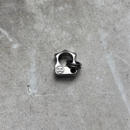 Mini Titanium Knuckle Duster Pendant Decorations