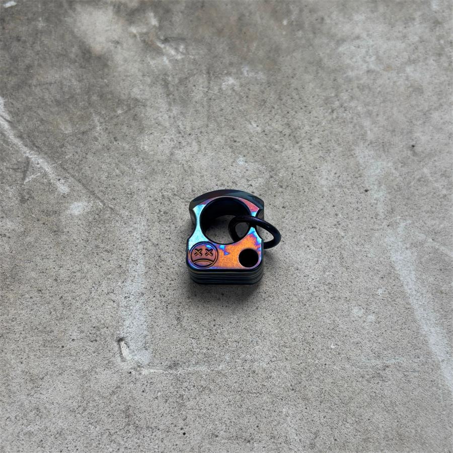 Mini Titanium Knuckle Duster Pendant Decorations