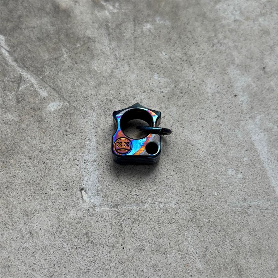 Mini Titanium Knuckle Duster Pendant Decorations