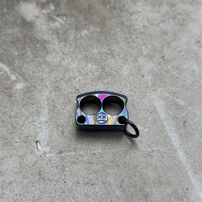 Mini Titanium Knuckle Duster Pendant Decorations