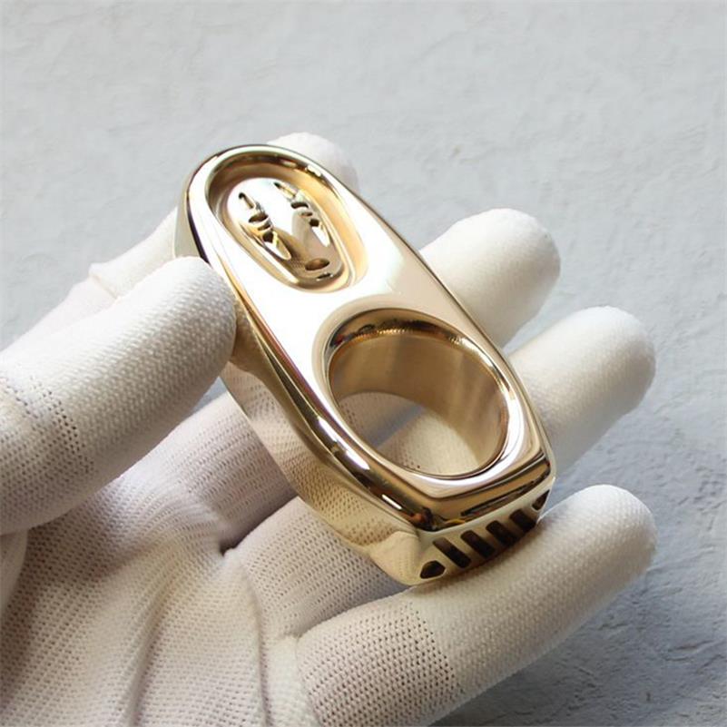 Solid Brass Knuckle Duster Portable Self Defense EDC Decoration