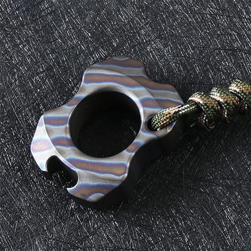 Mini Hand-fired Titanium Knuckle Duster Bottle Opening EDC Tool