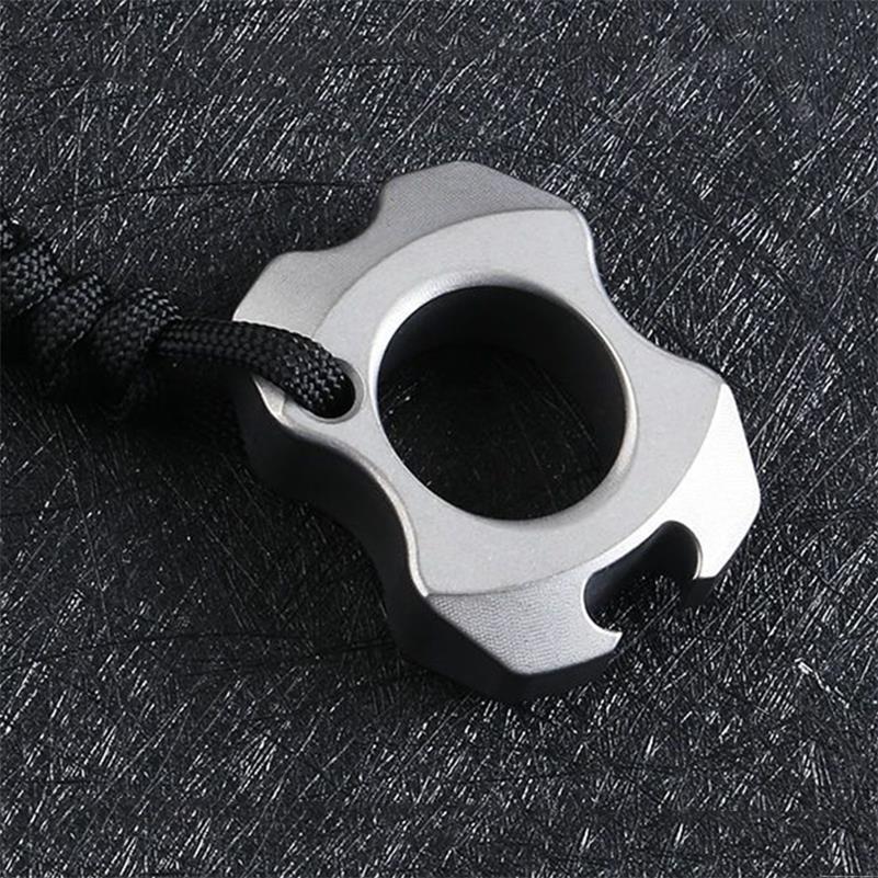 Mini Hand-fired Titanium Knuckle Duster Bottle Opening EDC Tool