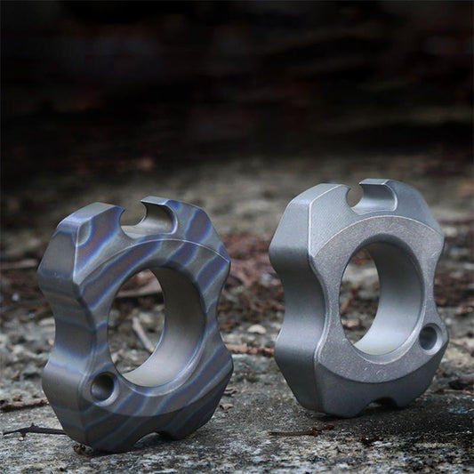 Mini Hand-fired Titanium Knuckle Duster Bottle Opening EDC Tool