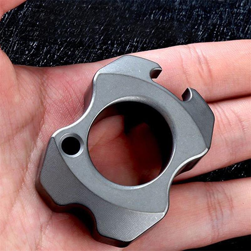 Mini Hand-fired Titanium Knuckle Duster Bottle Opening EDC Tool