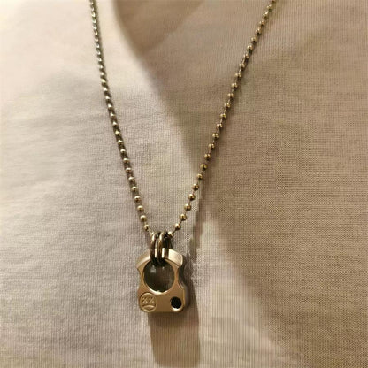 Mini Titanium Knuckle Duster Pendant Decorations