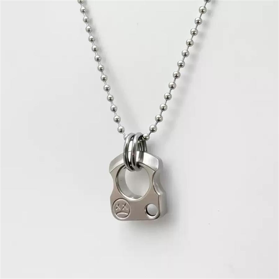 Mini Titanium Knuckle Duster Pendant Decorations