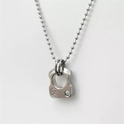 Mini Titanium Knuckle Duster Pendant Decorations
