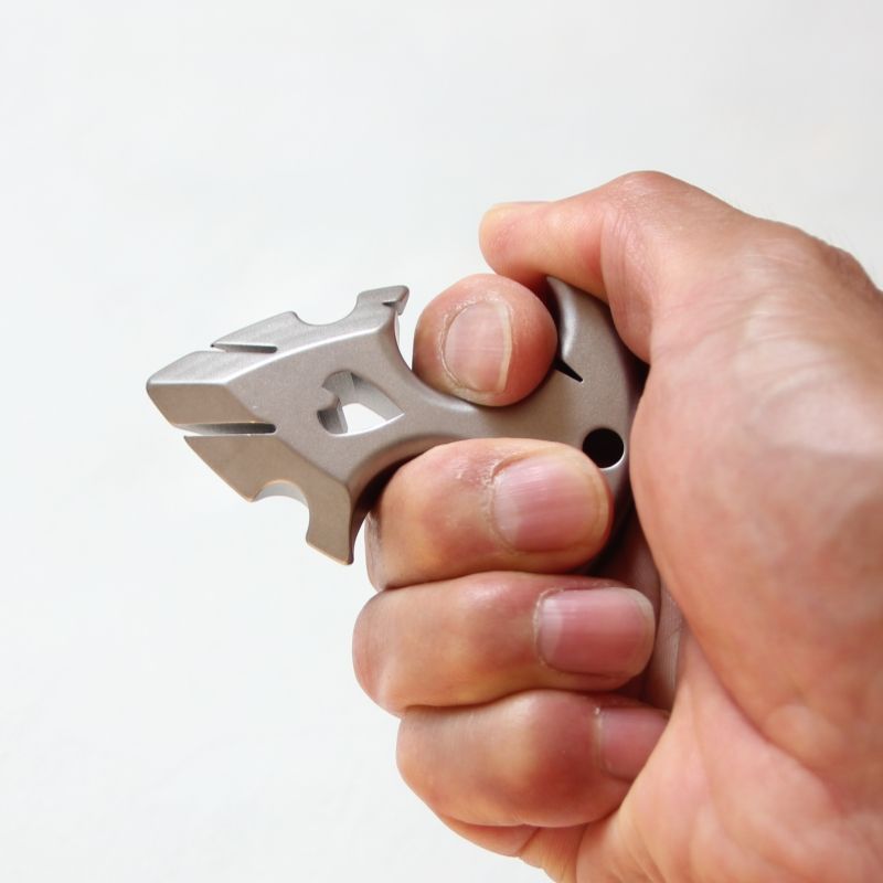 TC4 Titanium Knuckle Duster Boxing Self Defense EDC Tool