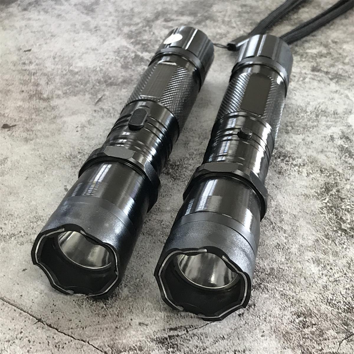 KTS Stun Gun Black Police Flashlight 4.9 Million Volt Rechargeable KTS Stun Gun Black Police Flashlight 4.9 Million Volt Rechargeable
