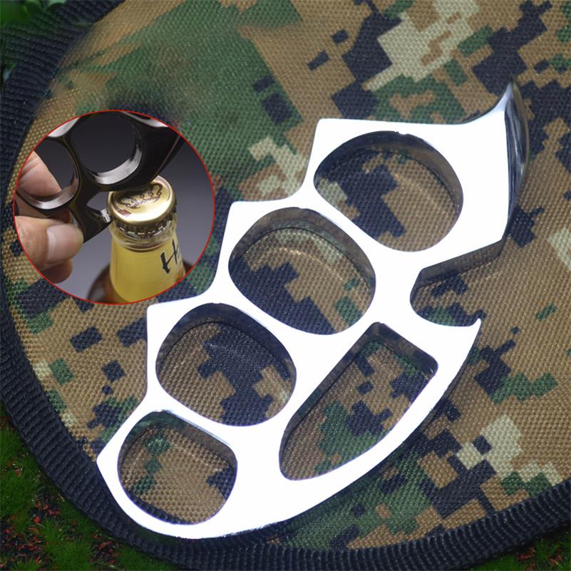 Brass Knuckle Duster Self-defense Bottle Opener Tool