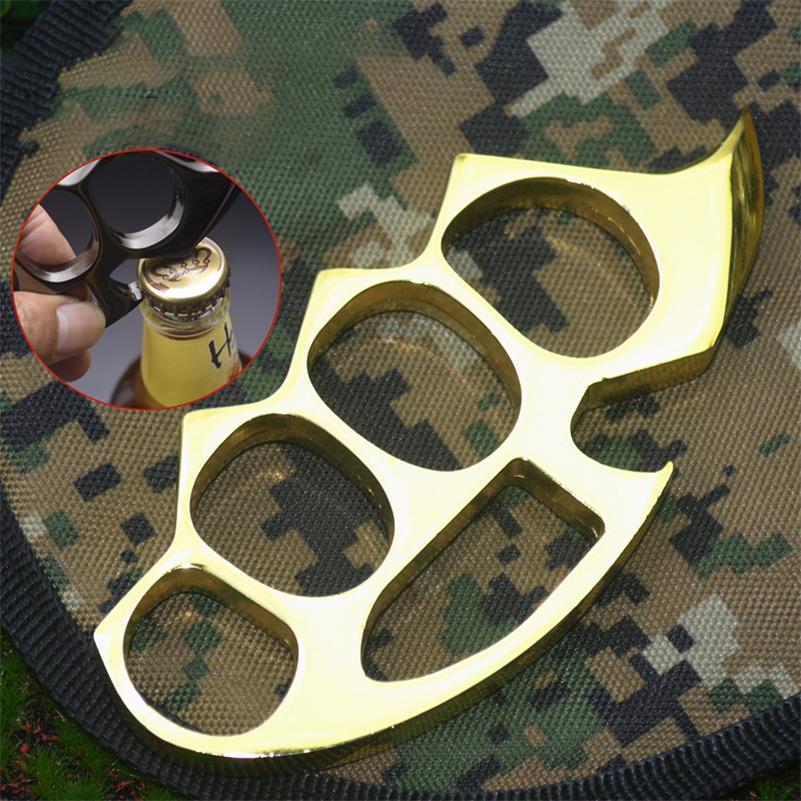 Brass Knuckle Duster Self-defense Bottle Opener Tool