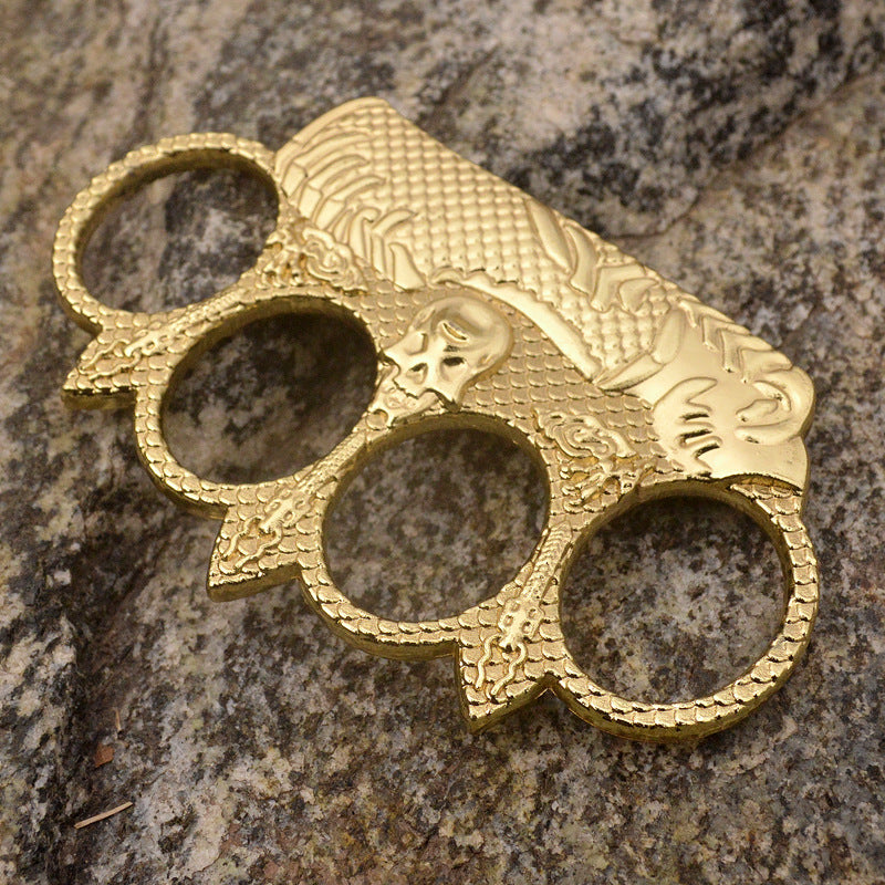 gold Neptune brass knuckle duster 8