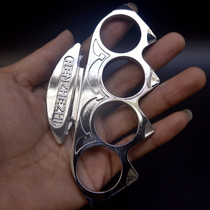 Big finger hole Ninja brass knuckle duster  2