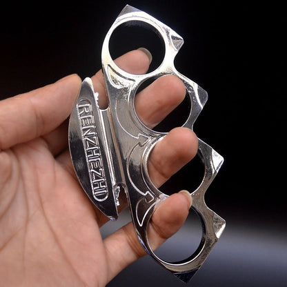 Big finger hole Ninja brass knuckle duster 4