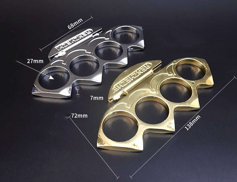 Big finger hole Ninja brass knuckle duster  5