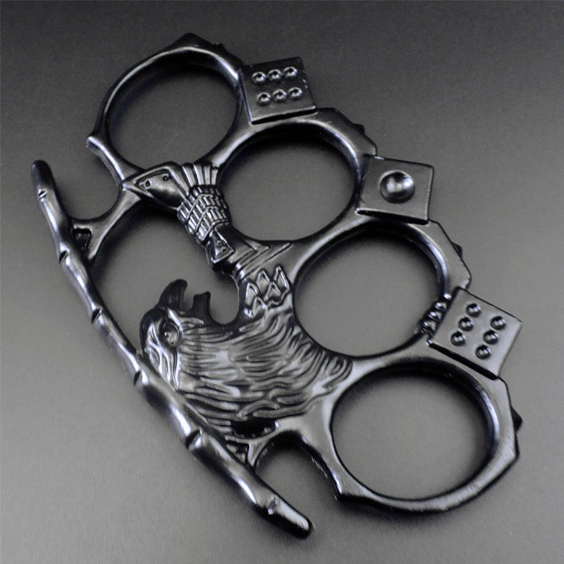 Eagle-Brass Knuckle Duster Boxing Four-finger Buckle Self-defense Window Breaker Outdoor Portable EDC Tool