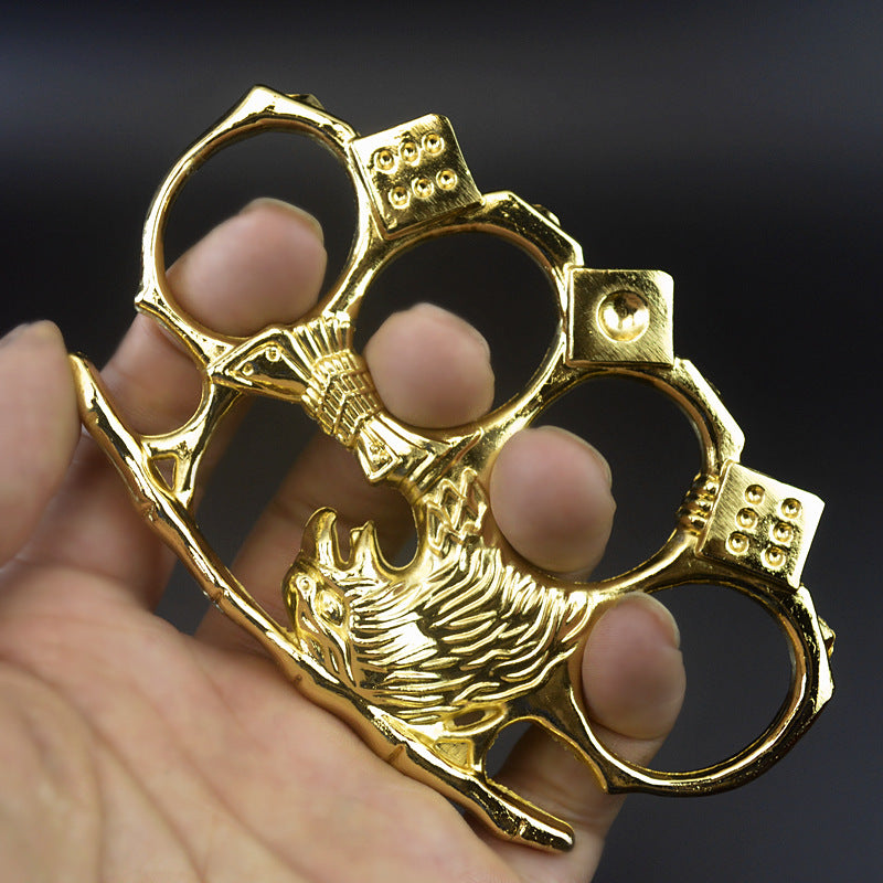 Eagle-Brass Knuckle Duster Boxen Vier-Finger-Schnalle Selbstverteidigung Fensterbrecher Outdoor Tragbares EDC-Werkzeug