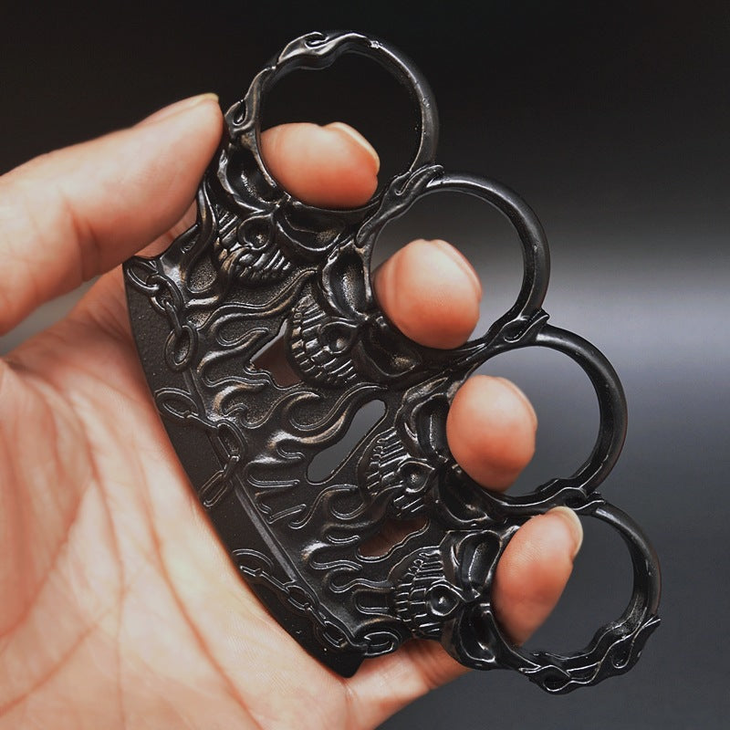 Control-Solid Brass Knuckle Duster Boxen Vier-Finger-Schnalle Selbstverteidigung Fensterbrecher Outdoor Tragbares EDC-Werkzeug