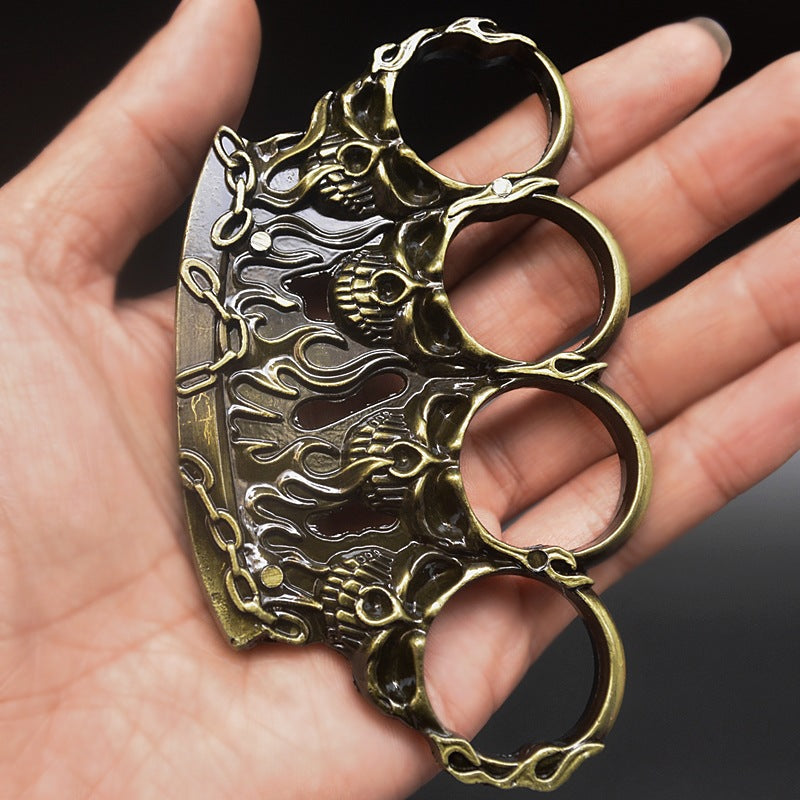 Control-Solid Brass Knuckle Duster Boxen Vier-Finger-Schnalle Selbstverteidigung Fensterbrecher Outdoor Tragbares EDC-Werkzeug