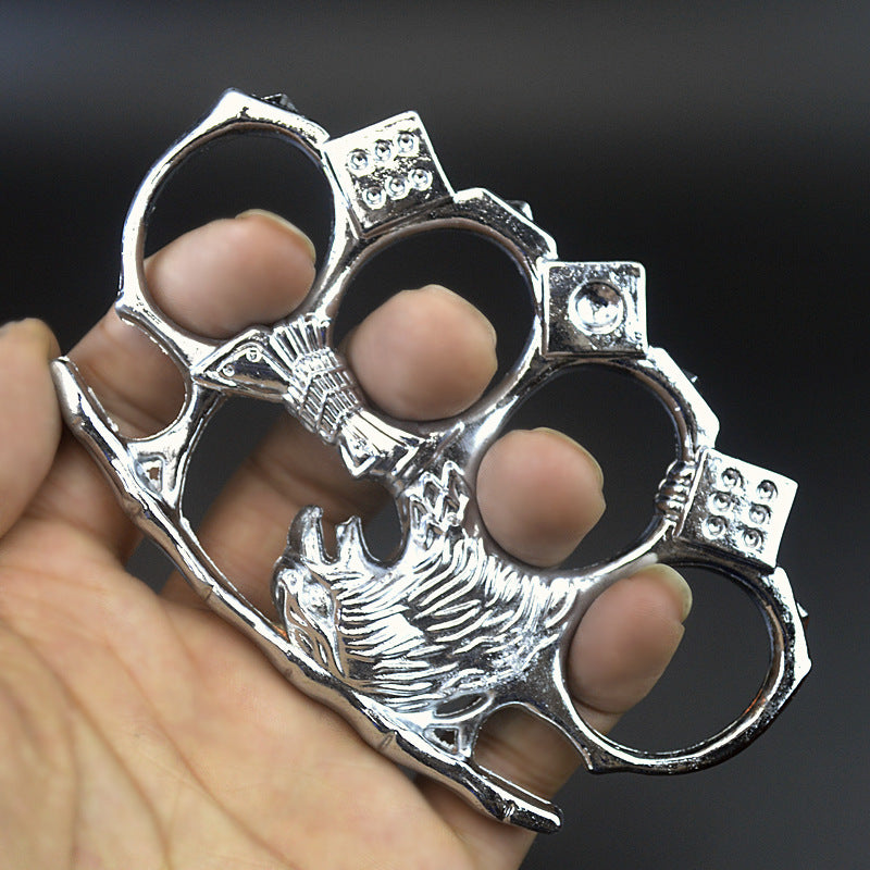 Eagle-Brass Knuckle Duster Boxen Vier-Finger-Schnalle Selbstverteidigung Fensterbrecher Outdoor Tragbares EDC-Werkzeug