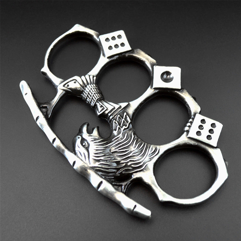 Eagle-Brass Knuckle Duster Boxing Four-finger Buckle Self-defense Window Breaker Outdoor Portable EDC Tool