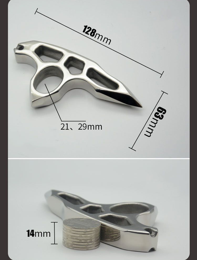 Solid Steel Single Finger Knuckle Duster Boxen Selbstverteidigung Schnalle Fensterbrecher Outdoor EDC-Werkzeug