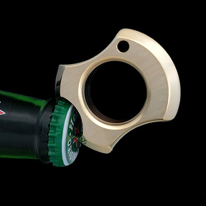 Mini Broken Window Brass Knuckle Duster Bottle Opening EDC Tool