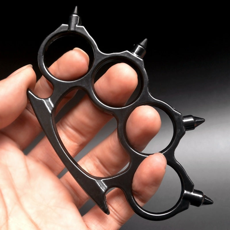 Metal Rings Knuckles Solid Brass Knuckle Duster Boxing Self Defense Window Breaker Combat ...