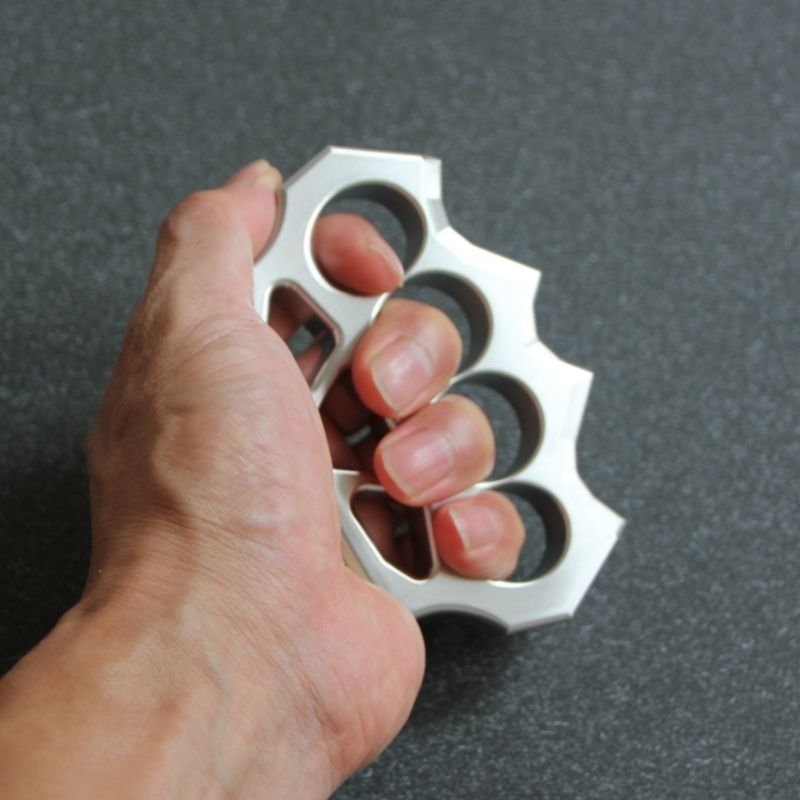 Assault Steel Knuckle Duster Self Defense Window Breaker Guard