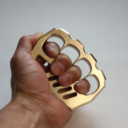 Solid Strong Brass Knuckle Duster Self Defense EDC Tool