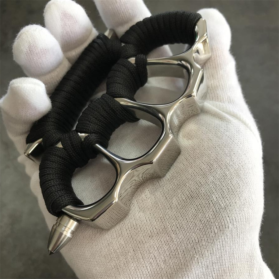 Solid Steel Knuckle Duster with Detachable Window Breaker