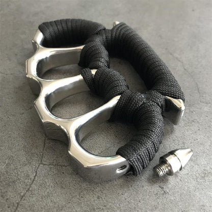 Solid Steel Knuckle Duster with Detachable Window Breaker