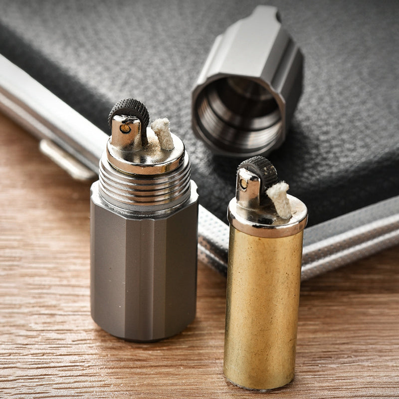 Titanium Alloy Waterproof Capsule Pill Storage Lighter