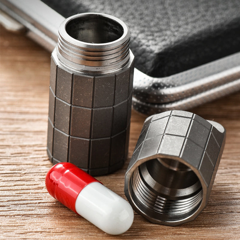 Titanium Alloy Waterproof Capsule Pill Storage Lighter