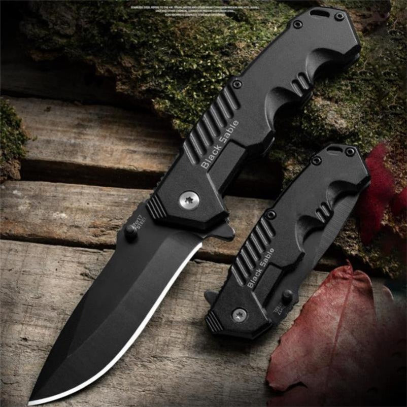 Self defense pocket knife held