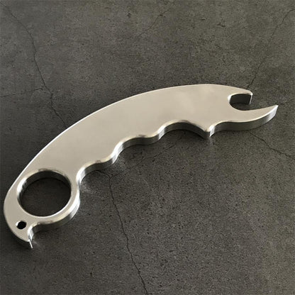 Solid Steel Bottle Opener Multi-Function Self-Defense Training EDC Tool