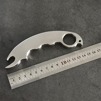 Solid Steel Bottle Opener Multi-Function Self-Defense Training EDC Tool