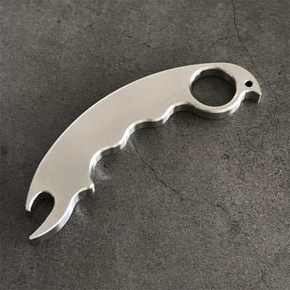 Solid Steel Bottle Opener Multi-Function Self-Defense Training EDC Tool