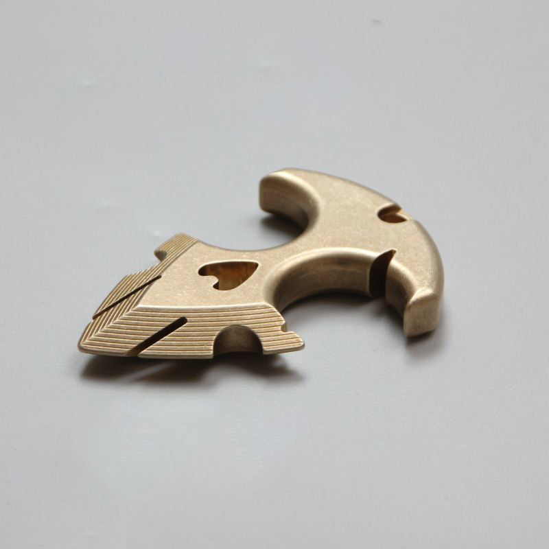 Doomsday Brass Knuckle Duster Hiking Self Defense EDC Pendant