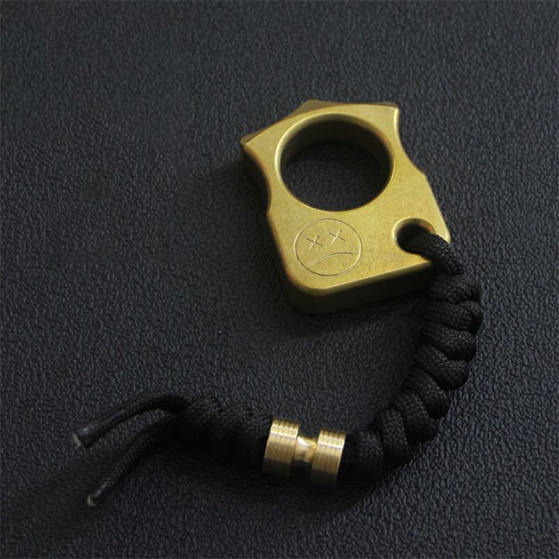 One Finger Brass Knuckle Duster Portable Window Breaker Tool