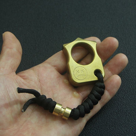 One Finger Brass Knuckle Duster Portable Window Breaker Tool