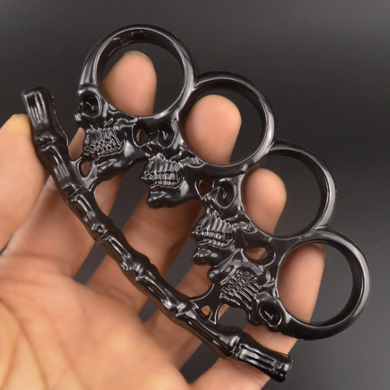 Black Skull bone brass knuckle duster 7