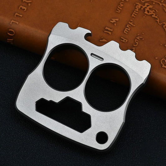 Smiley Face Titanium Knuckle Duster Multi-Function Bottle Opener
