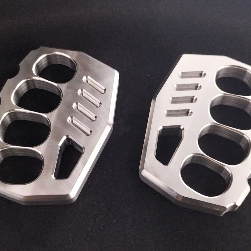 Big finger hole solid steel knuckle