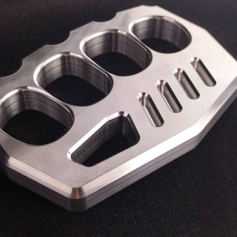 Big finger hole solid steel knuckle 1